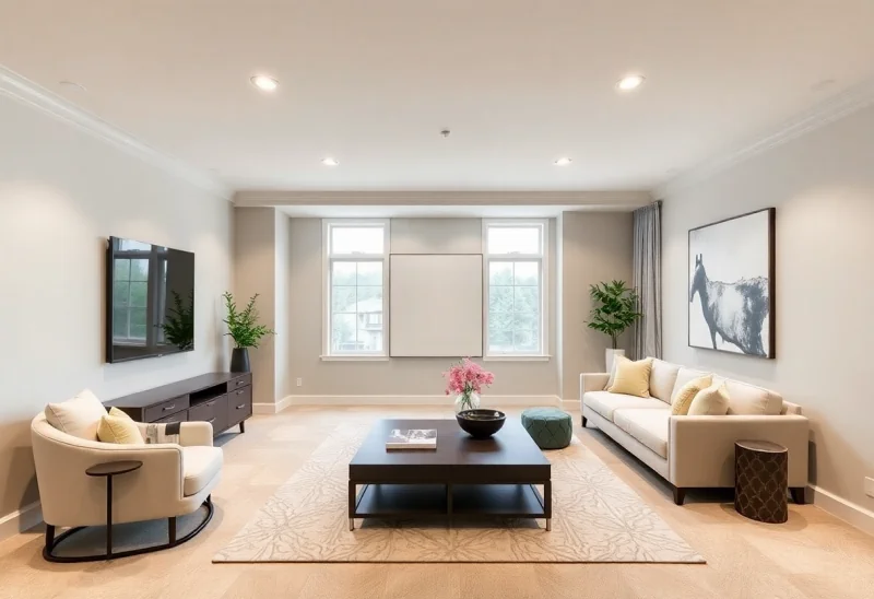 in law suite neutral basement design ideas