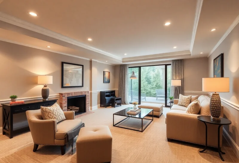 in law suite transitional basement design ideas