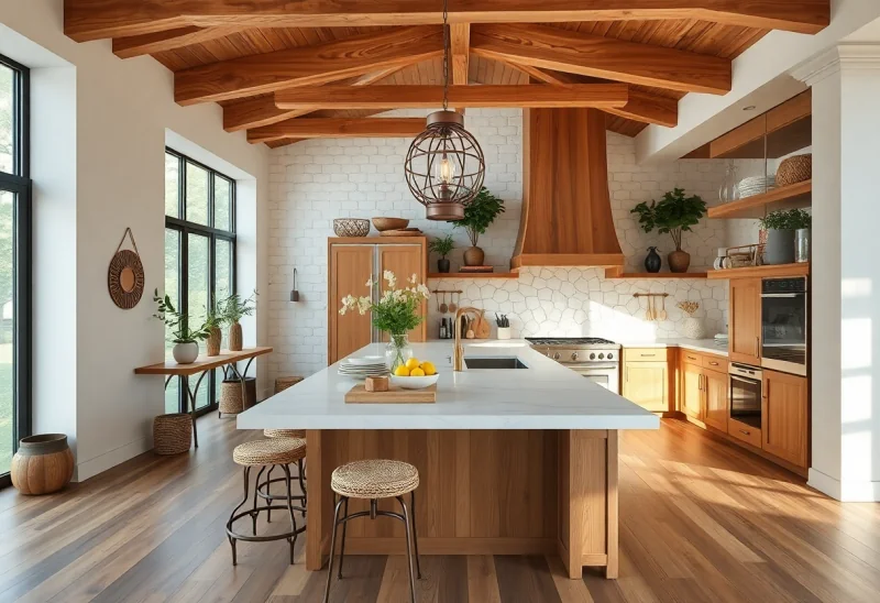 island bohemian kitchen design ideas