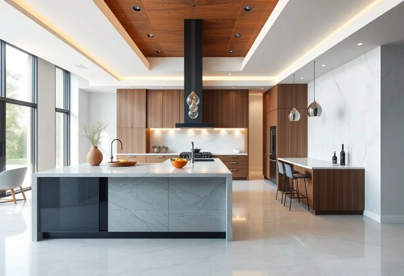 island contemporary kitchen design ideas