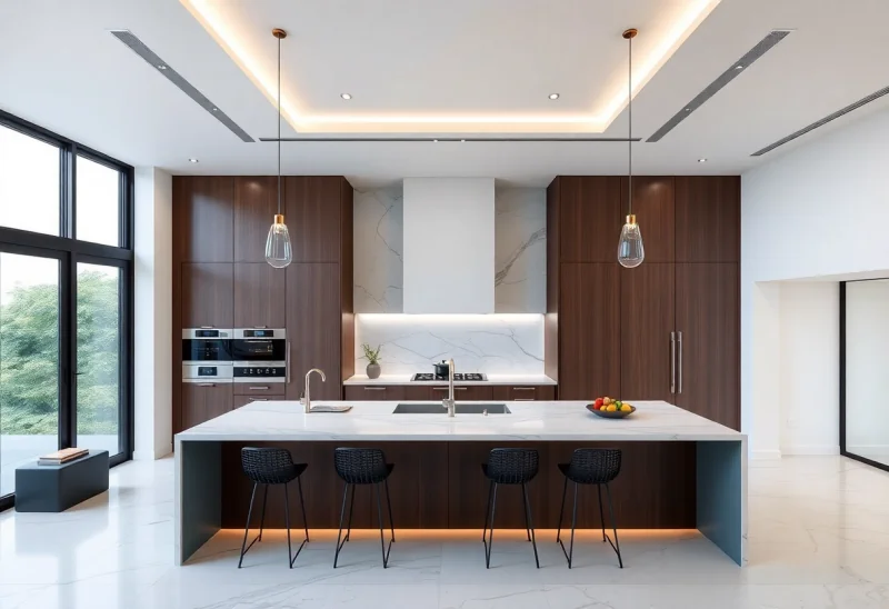 island luxury modern kitchen design ideas