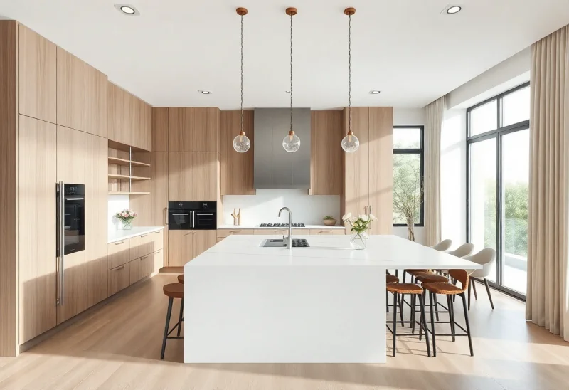 island neutral kitchen design ideas