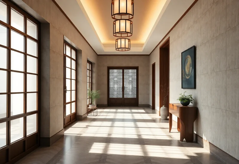 japandi entryway layouts for narrow hallway