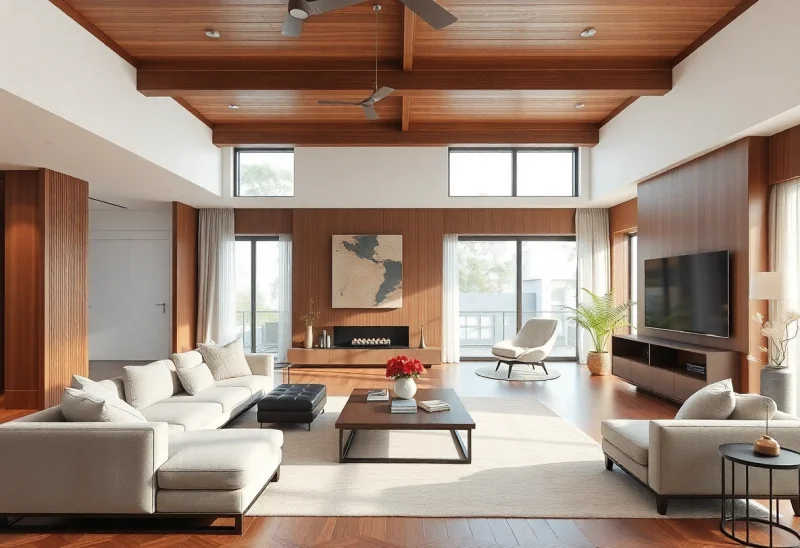 japandi virtual staging for luxury listing living room