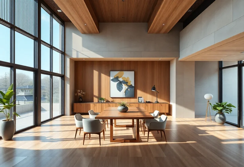 japandi virtual staging for vacant dining room