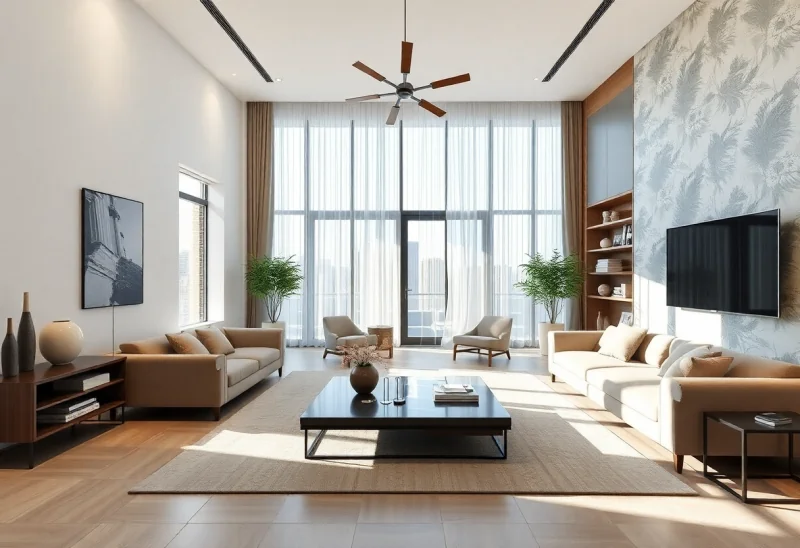 low light neutral living room design ideas