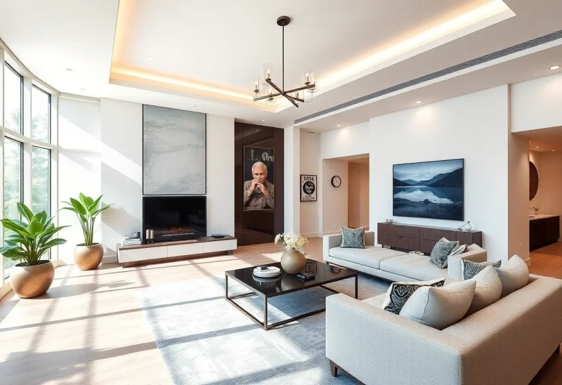 luxury modern virtual staging for luxury listing living room