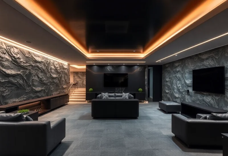 man cave luxury modern basement design ideas