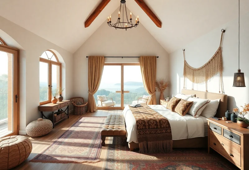 master suite bohemian bedroom design ideas