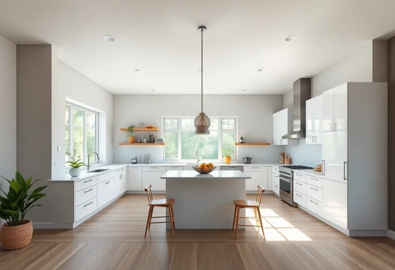 mid century modern kitchen layouts for l shaped