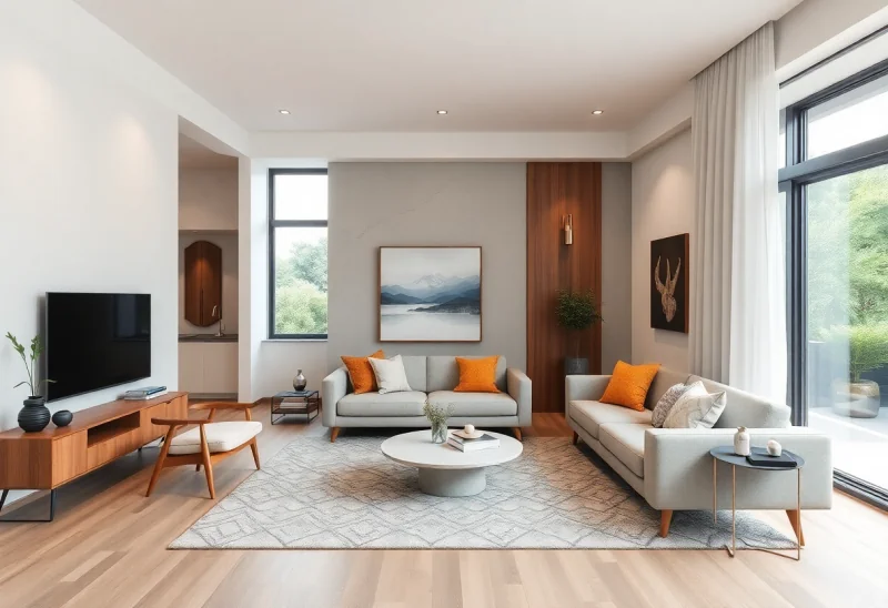 mid century modern living room layouts for small apartment