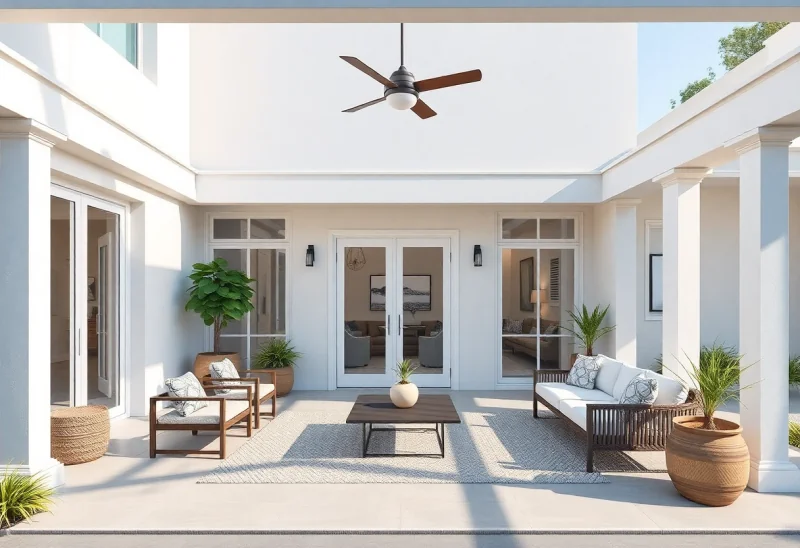 minimalist virtual staging for curb appeal patio