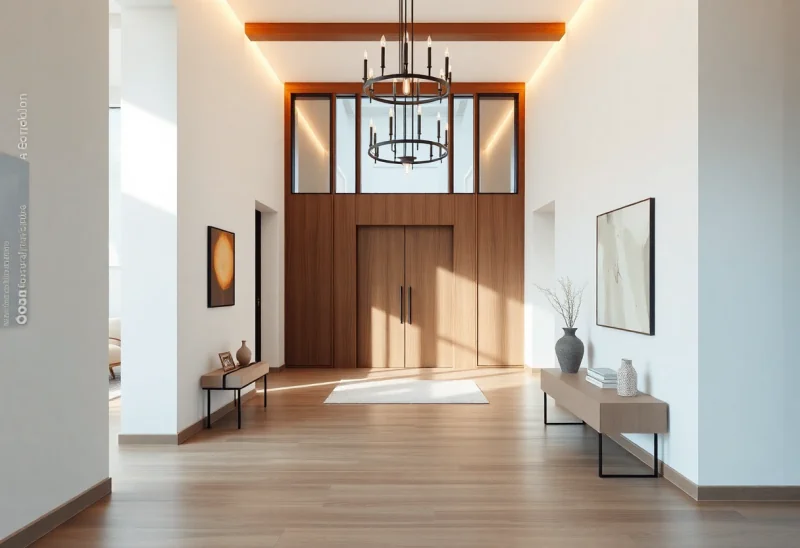 minimalist virtual staging for first impression entryway