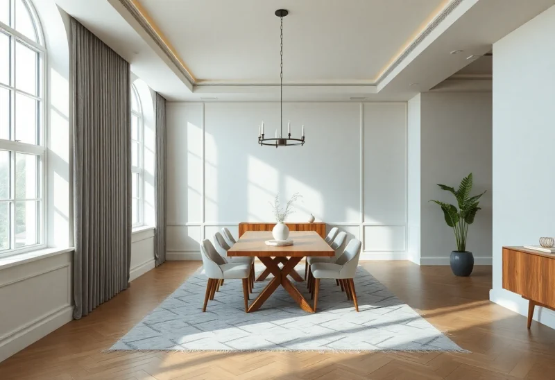 minimalist virtual staging for vacant dining room