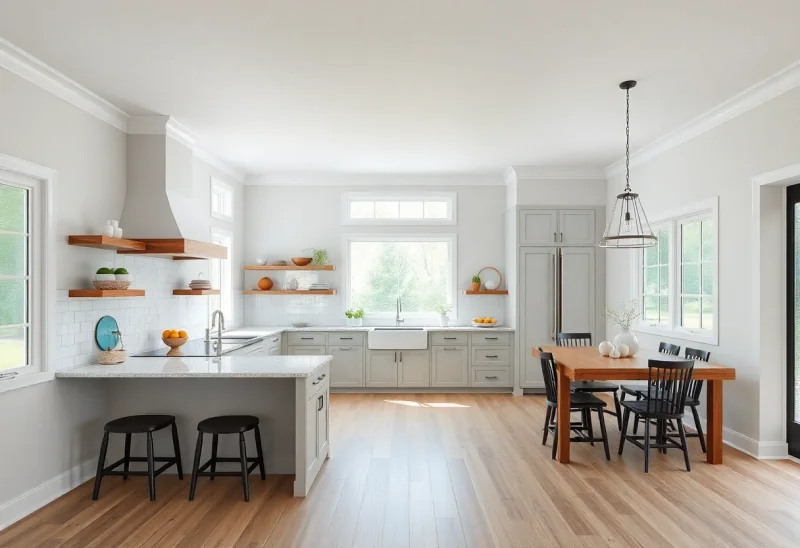 modern farmhouse kitchen layouts for l shaped