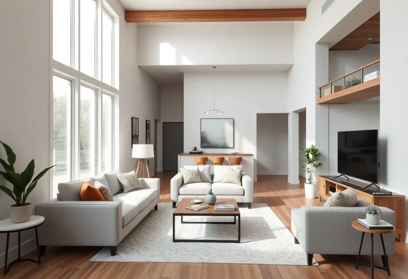 modern farmhouse living room layouts for small apartment