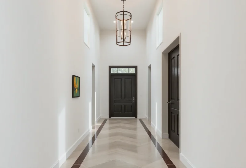 neutral entryway layouts for narrow hallway