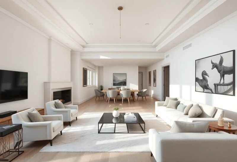 neutral virtual staging for luxury listing living room