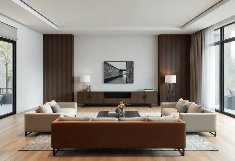 neutral virtual staging for vacant living room