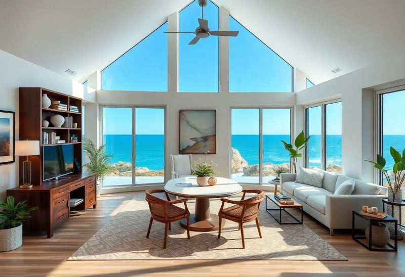 no windows coastal home office design ideas