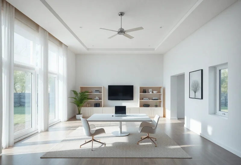 no windows neutral home office design ideas