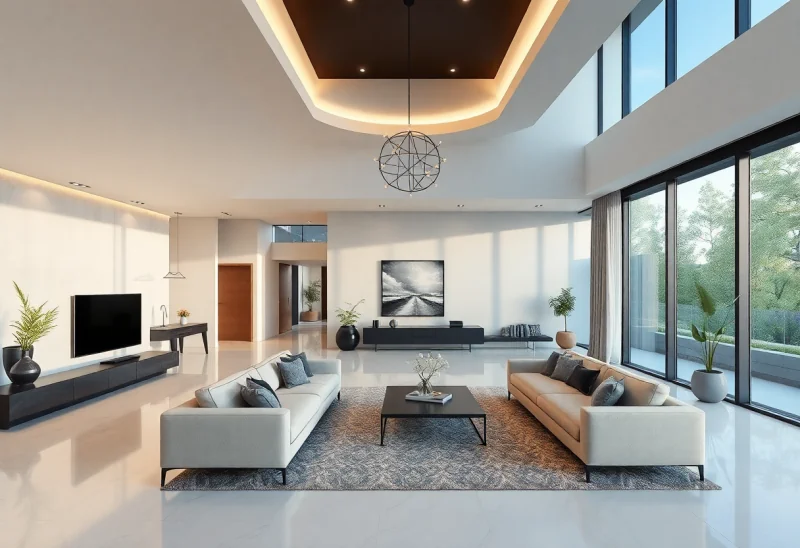 open concept luxury modern living room design ideas