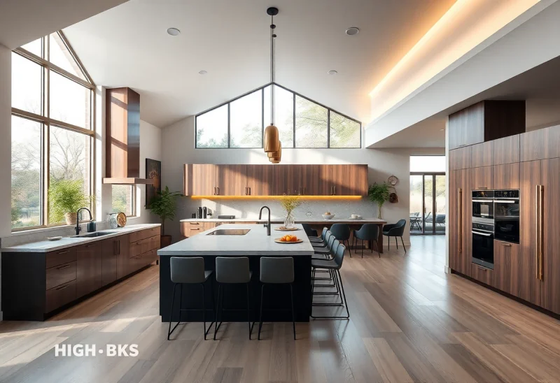 open plan contemporary kitchen design ideas