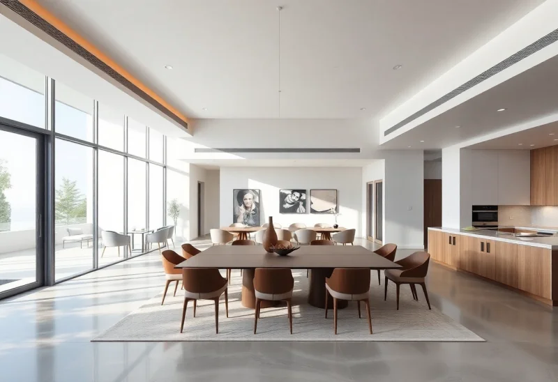 open plan luxury modern dining room design ideas