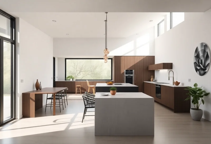 open plan minimalist kitchen design ideas