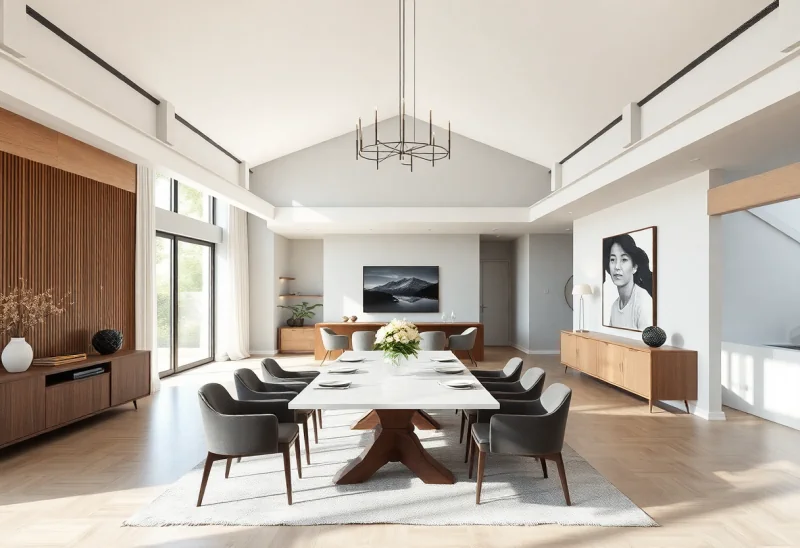 open plan neutral dining room design ideas