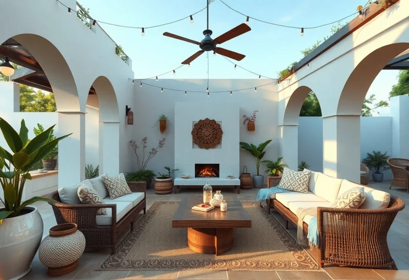 outdoor living bohemian patio design ideas