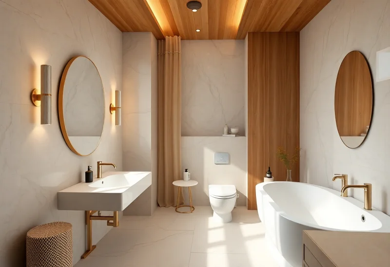 powder room mid century modern bathroom design ideas