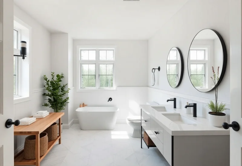 powder room modern farmhouse bathroom design ideas