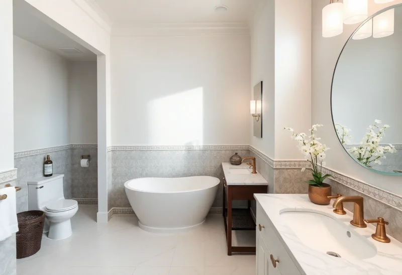 powder room transitional bathroom design ideas