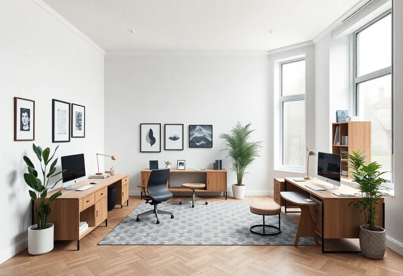 scandinavian home office layouts for corner