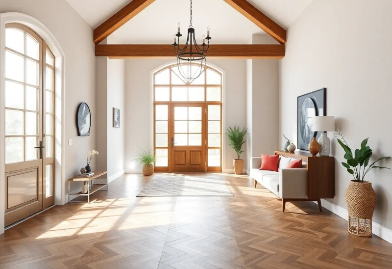 scandinavian virtual staging for first impression entryway