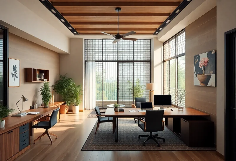 shared space japandi home office design ideas