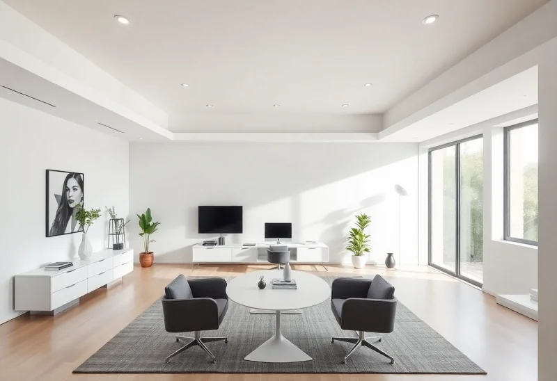 shared space minimalist home office design ideas