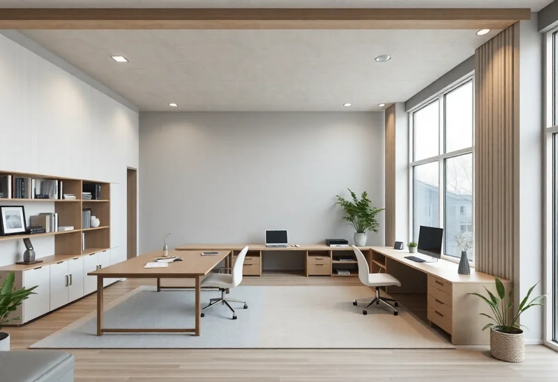 shared space neutral home office design ideas