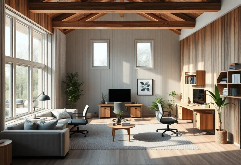 shared space scandinavian home office design ideas