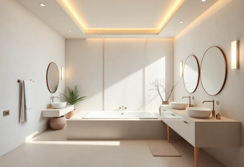 spa like neutral bathroom design ideas