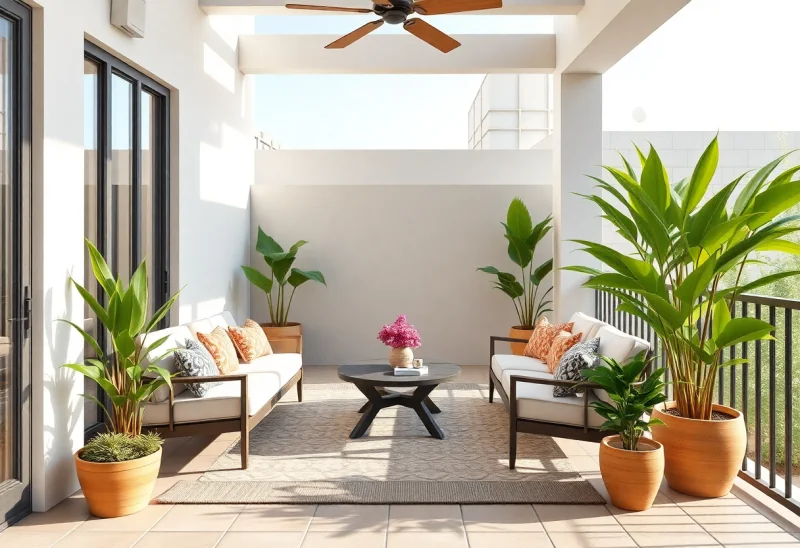 transitional patio layouts for small balcony