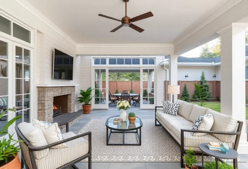 transitional virtual staging for curb appeal patio