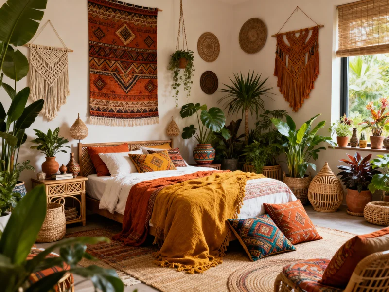 trendy bohemian bedroom ideas