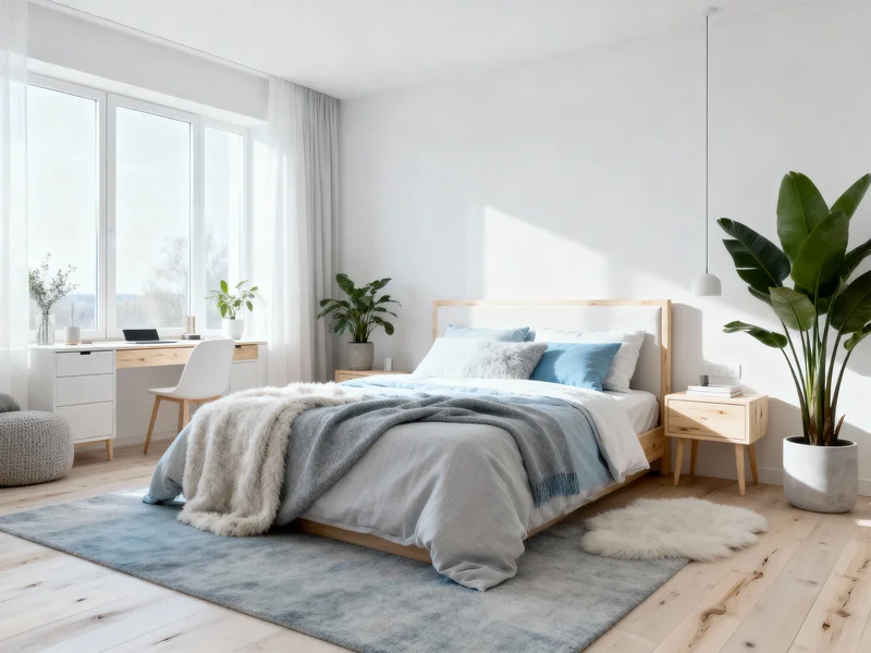 trendy scandinavian bedroom interior design
