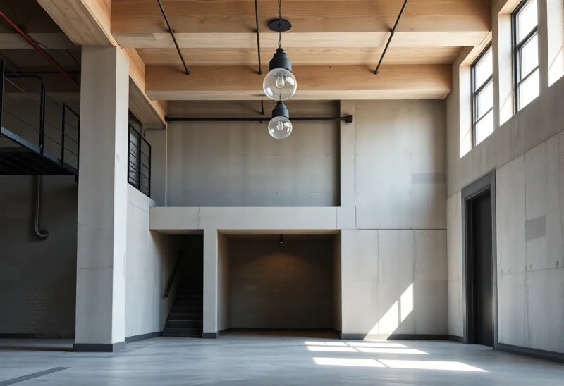 unfinished industrial basement design ideas