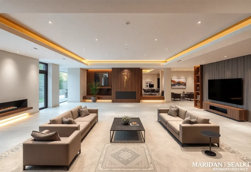 unfinished luxury modern basement design ideas