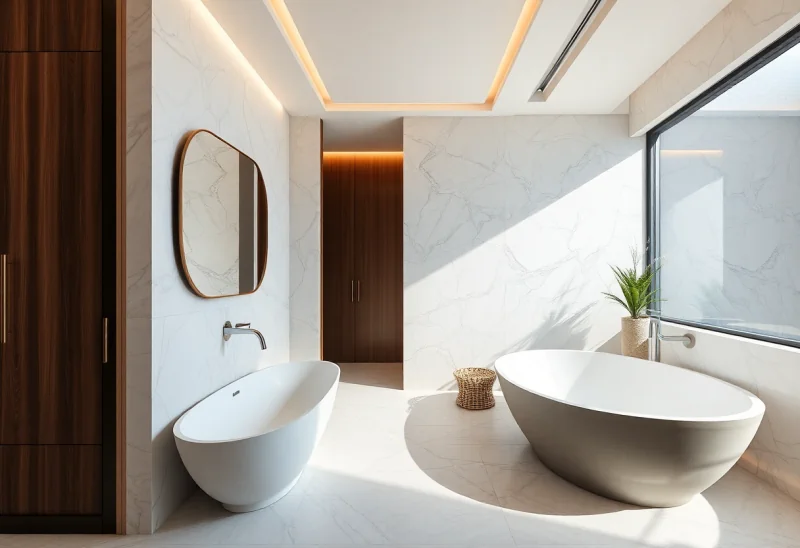 update builder grade bathroom to japandi style