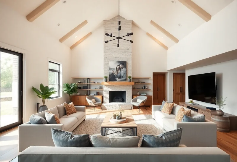 update dated 90s living room to modern farmhouse style