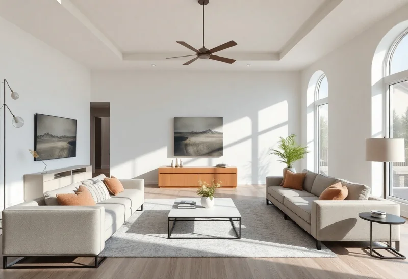 update dated 90s living room to neutral style